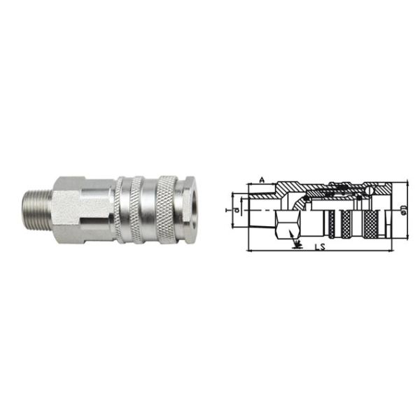 Durable Professional Pneumatic Push Fit Connectors 8.2 mm ISO 6150B Standard