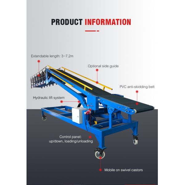 20ft and 40ft Container Automatic And Expandable truck loading conveyor