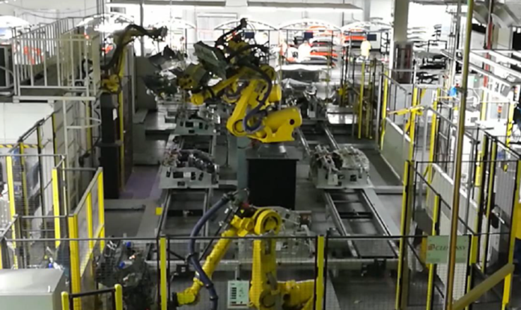 Infrared Heating Car Manufacturing Machines 6 Axis Rotation Angle Short Cure Time