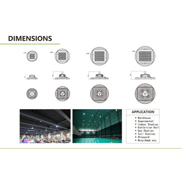 50W IP66 LED High Bay UFO Lights Lumileds SMD3030 Chip Excellent Brightness