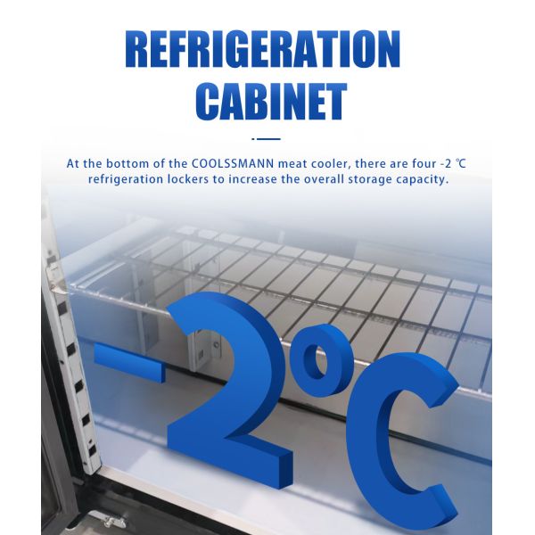 There Are Four -2 ℃ Refrigeration Cabinet Bottom Of The Square Glass Service Deli Chiller