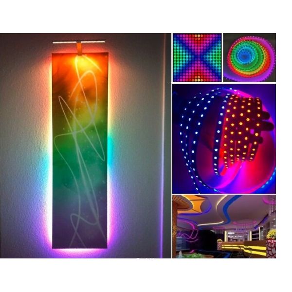 5VDC WS2812B Addressable Digital LED Strip lights 30 LEDs / m and 30 pixel / m