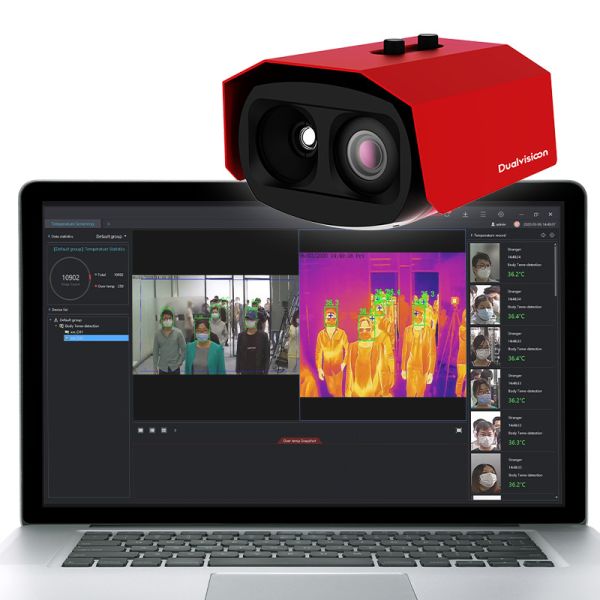 FDA CCTV Detection Thermal Face Camera Body Heat Temperature With Face Recognition