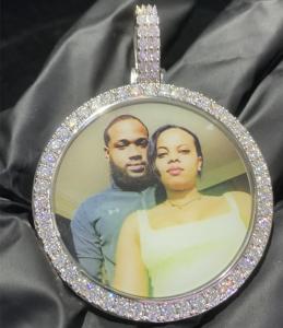 Quality Custom Moissanite Photo Picture Pendant Iced Out Hip Hop Bling Men for sale