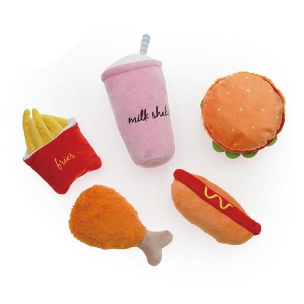 Buy OEM / ODM Interactive Food Shaped Plush Squeaky Dog Toy at wholesale prices