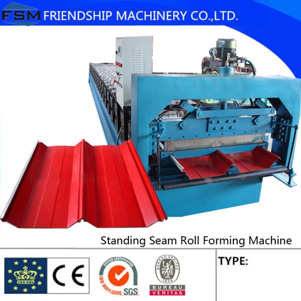 16 Steps Concealed Standing Seam Roll Forming Machine , Concealed , 3 Phase With Blade Cr12