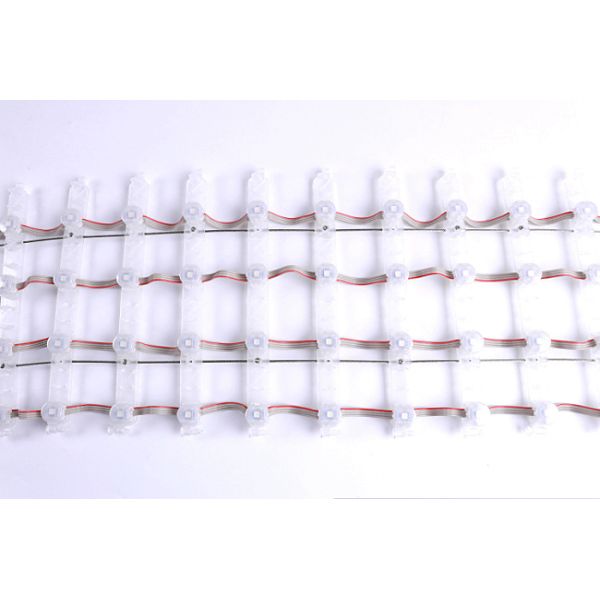 Flexible LED Curtain Wall Display High Transparency P83 IP67 PC Body Point Light