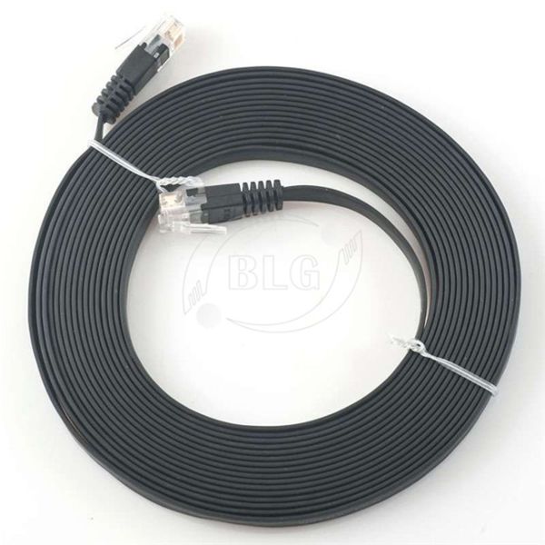 RJ45 CAT6 Flat Jumper Cable Copper 2M For PC Mac Laptop / Modem / Router / PC