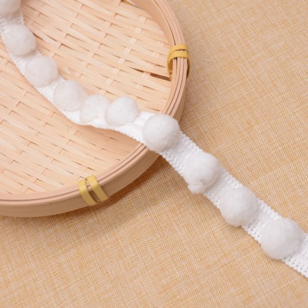1.5cm Pom Pom Lace Trim For Hat Dressing Decoration