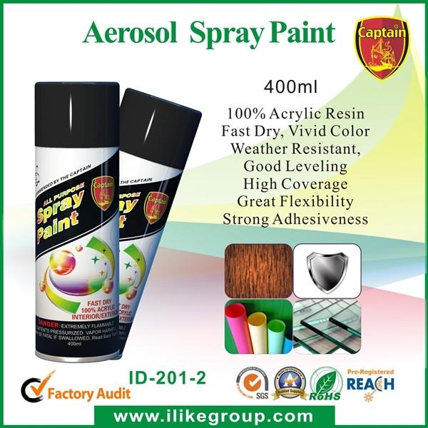 Buy Black Fast Dry Interior and Exterior Acrylic Auto Aerosol Spray Paint at wholesale prices
