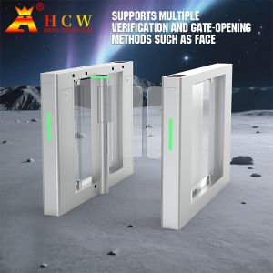 Face Recognition Barrier Turnstile Gate IP55 With LED Indicators