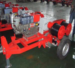 Quality Honda Engine 5 Ton Double Capstan Winch Cable Pulling Machine For Power Construction for sale