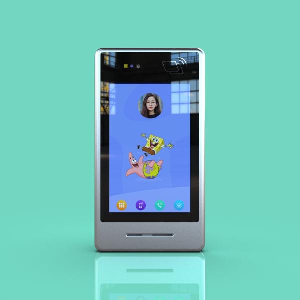 Buy JP171 Vertical Monocular Biometric Face Scanner 7-inch with Card Swipe Function for Attendance Clocking Android 11 System at wholesale prices