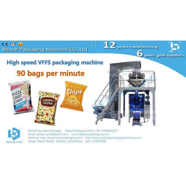 How Cheetos are packed in pouch [Bestar] automatic pouch packing machine BSTV-450AZ
