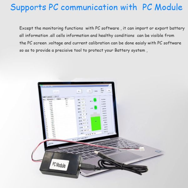 11S - 15S 36V - 60V Smart BMS 20A - 60A Constant Current With Bluetooth UART Communication