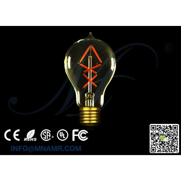3W Dimmable Edison A19 LED Bulbs 2200 Kelvin Warm White 360 Emitting Beam Angle 20 Watt Equivalent