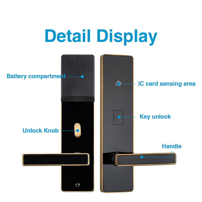RFID Keyless Entry Hotel Smart Door Lock Digital Key Card Security System for Apartment Resort Encrypted IC Card Lock