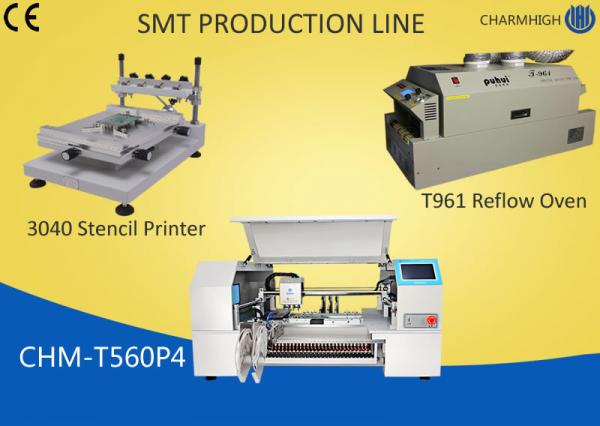 Buy High Precision SMT Production Line T961 Reflow Oven 60 Feeders Pick And Place Machine at wholesale prices