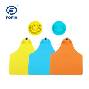 China ET902  Custom TPU RFID Ear Tags Laser Engraved Cattle Ear Tags With Numbered Identification For Cow Pig Sheep Rabbit Farm Use on sale