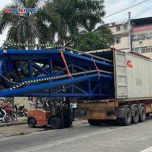Manual Portable Forklift Ramp 1.2m-1.68m Height Adjustable Loading Dock Ramp