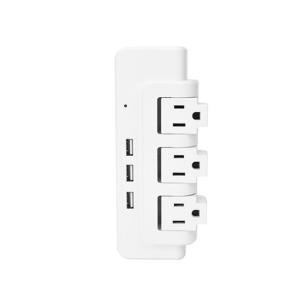 Quality Wall Power Socket with Surge Protector ETL cETL Passed 3Way 3USB for sale