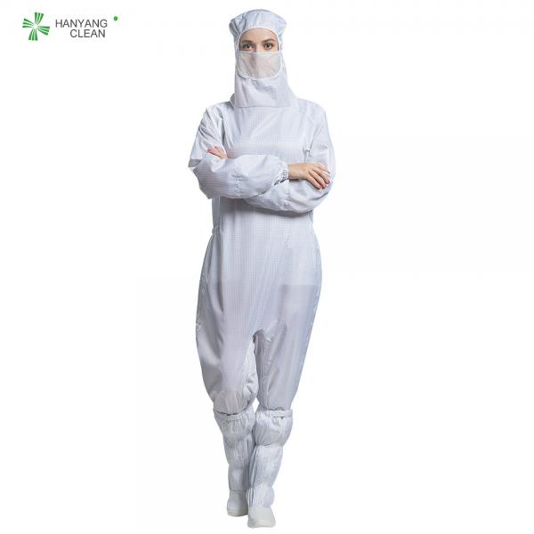 Buy White Color Clean Room Garments Terilization With Hood Pen Holder For Class 1000 Or Higher at wholesale prices