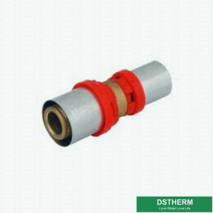 Quality Customized Reducer Threaded Coupling Compression Double Straight Brass Press Union Fittings For Pex Aluminum Pex Pipe for sale