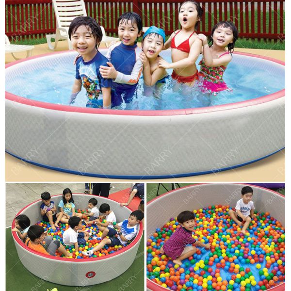 Easy To Clean Foldable Drop Stitch Inflatable Pool And Logo Printed Portable Drop Stich Pool