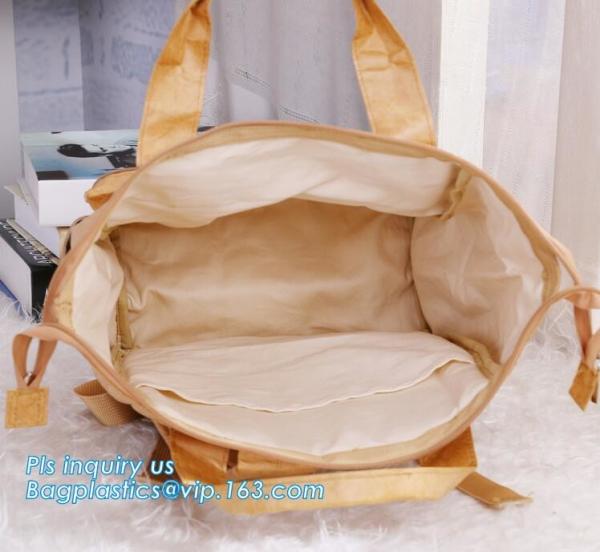 clutch bag tyvek Storage bag Eco-friendly storage bag,brown kraft paper and tyvek sundry storage basket, washable kraft