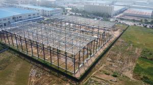 Quality Prefab H-Section Steel Structure Workshop With Bridge Crane Anti-Corrosion for sale