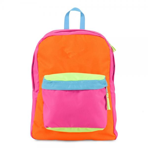 Buy Multi colored Fashionable Kids Sports Backpack for Girls , Orange / Red / Blue at wholesale prices