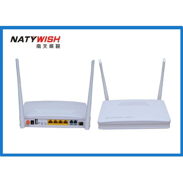 600MHZ CPU GPON Wireless Router Plug And Play 4 * 1000M Ethernet 2 * FXS Ports