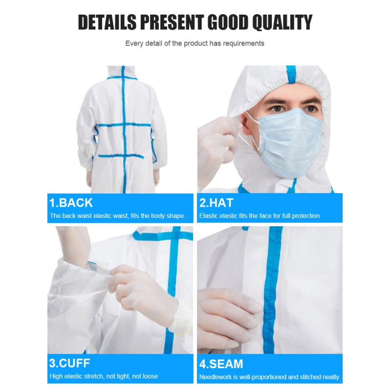 hospital Disposable Protective Coverall High Breathability