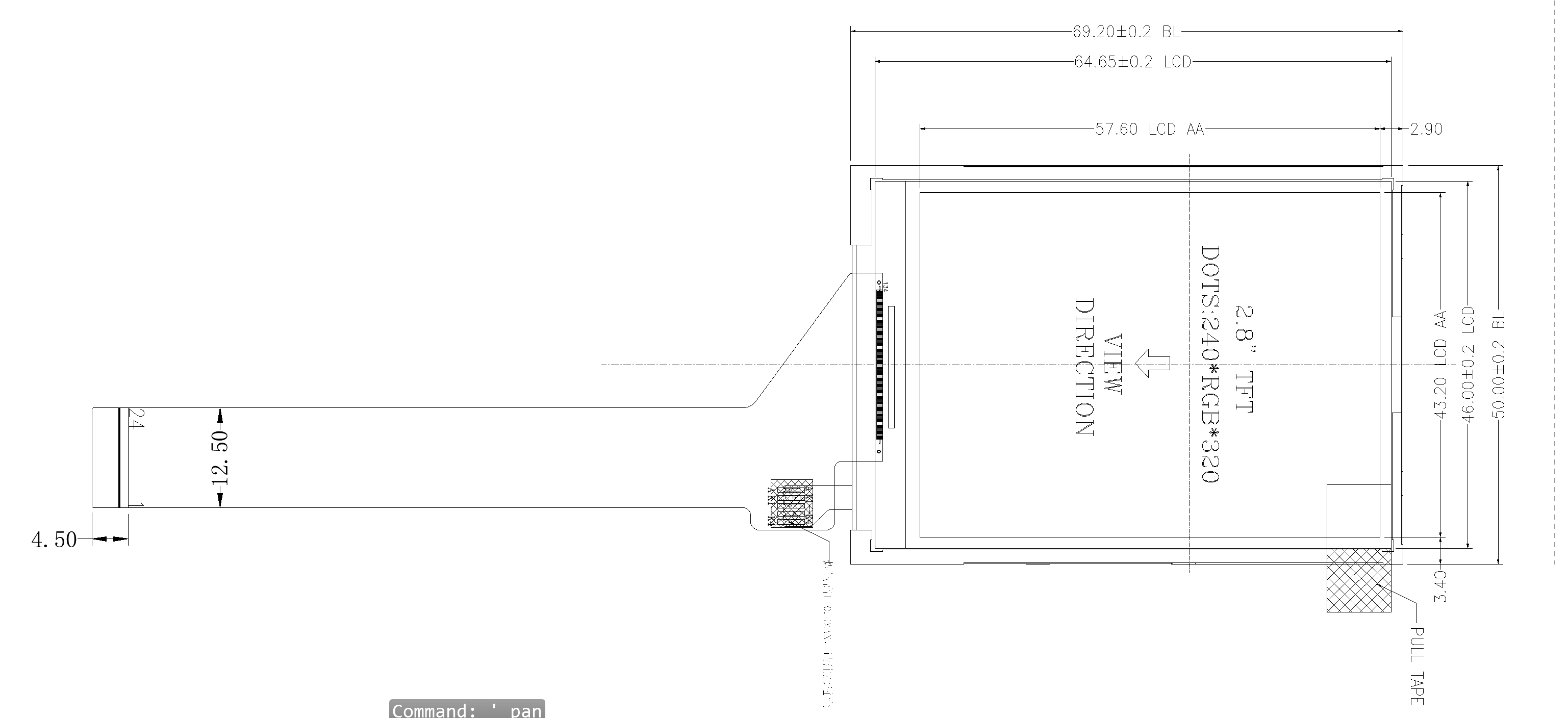 lightweight 2.8 Inch LCD TFT Display ST7789V 240x320 MPU Interface