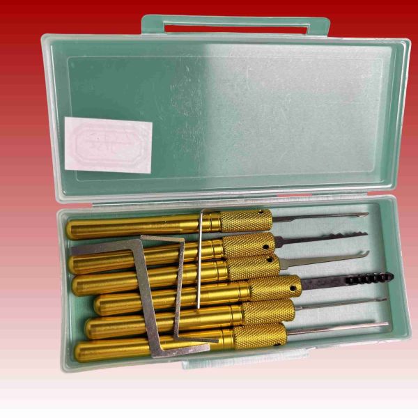 6pcs Locksmithing Tools Compact Padlock Picking Tools With Padlock