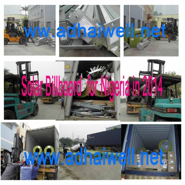 Green Power Advertising Billboard Structure Solar System