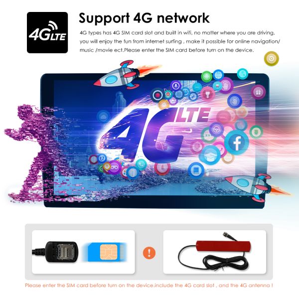 Universal 9" Android10 Car Stereo with WIFI Carplay GPS and Steering Wheel Control