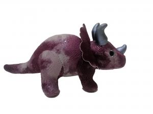 Quality Plush Purple Triceratops Polyester Stuffing Toys 26cm for sale