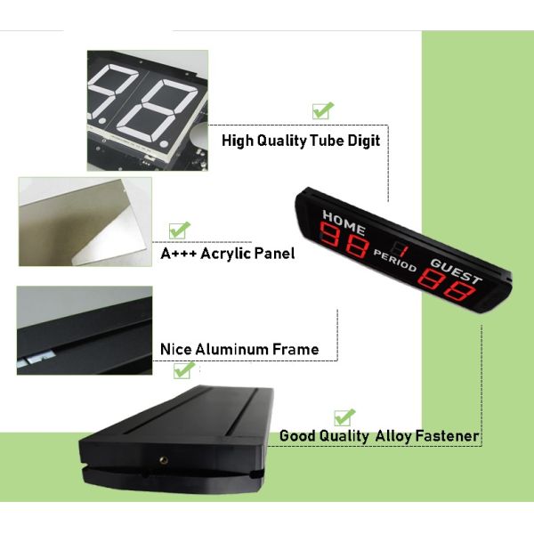 Led Indoor Light Portable Digital Basketball Scoreboard With Multi - Sports Function