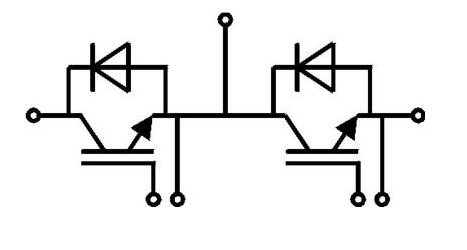 Half Bridge IGBT Power Module SKM100GB125DN 75A 1200V Ultra Fast