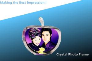 China 3D LASER ENGRAVING/crystal photo frame/acrylic photo frame/PHOTO FRAME/APPLE ACRYLIC FRAME on sale