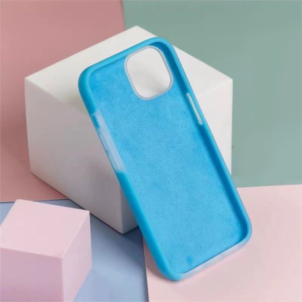 Skin Friendly Jelly Liquid Cell Phone Silicone Case With Soft Microfiber Lining For Iphone 15 Pro