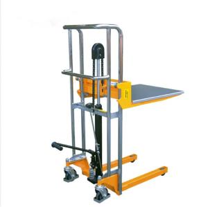 Quality Light Stacker Moveable Panel Manual Winch Forklift Manual Trolley Pallet Stacker for sale
