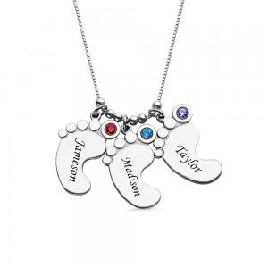 China 0.52x0.8in 0.18lb Mothers Day Foot Necklace Personalized Nameplate Necklace ODM on sale