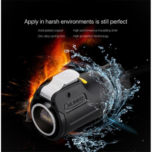CNLINKO LP24 RJ45 Waterproof Connector LED Display Connector IP68 Waterproof Rj45 Connector