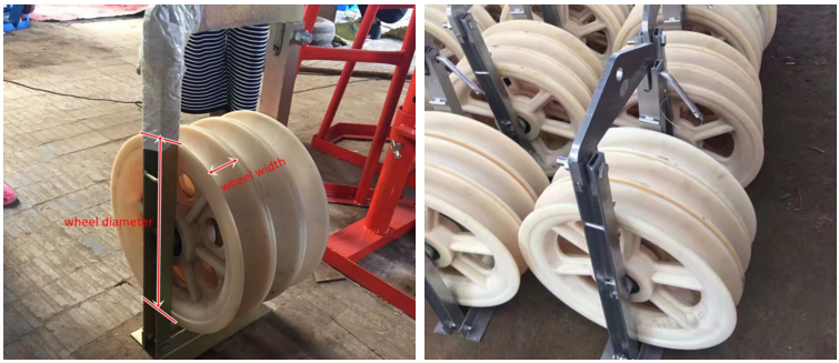 Nylon String Power Cable Pulling Pulley Block Wire Drawing Cable Guide Wheel