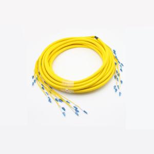 Quality OM4 OM5 Fiber Optic Fan Out 24 Core LC UPC To LC UPC LSZH Sheath for sale