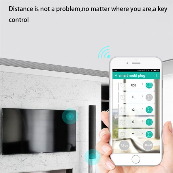 US Zigbee Power Strip 4 AC 4 USB