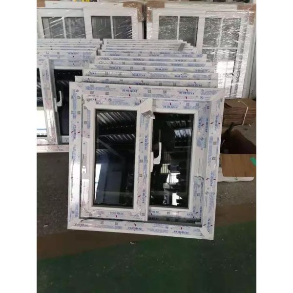 Single Double Glass Pvc Sliding Window With Mosquito Net