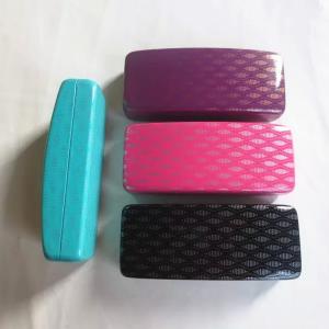 Quality Fashionable glasses cases with solid sharp color leather design for sale